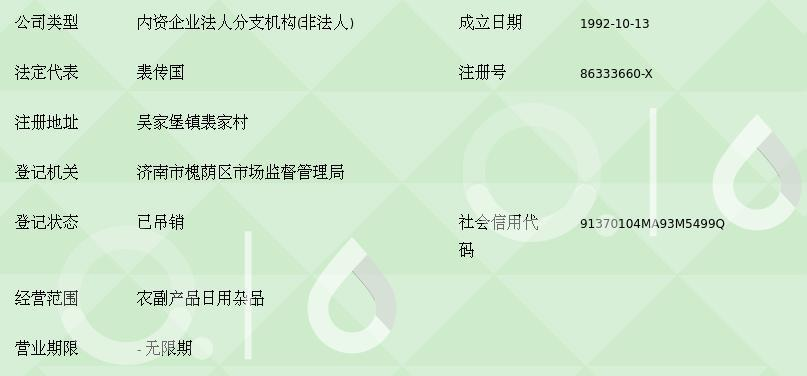 濟(jì)南市槐蔭區(qū)黃河農(nóng)副產(chǎn)品銷售部